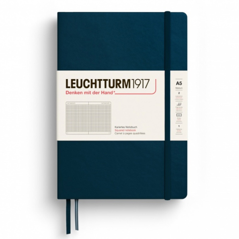 Rechizite Școlare - Caiet a5 aritmetica coperta rigida albastru marin leuchtturm