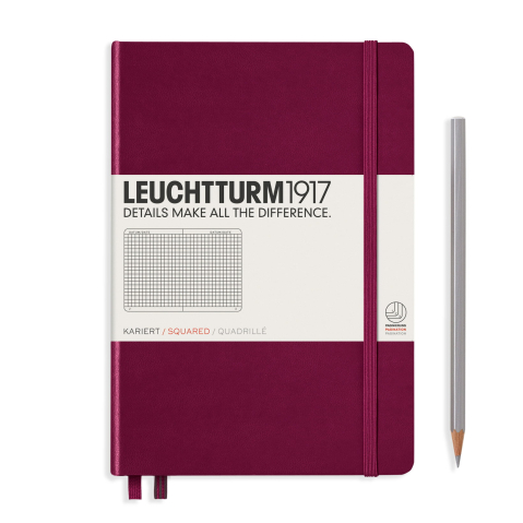 Rechizite Școlare - Caiet a5 aritmetica coperta rigida bordeaux leuchtturm