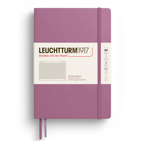 Rechizite Școlare - Caiet a5 aritmetica coperta rigida dusty rose leuchtturm