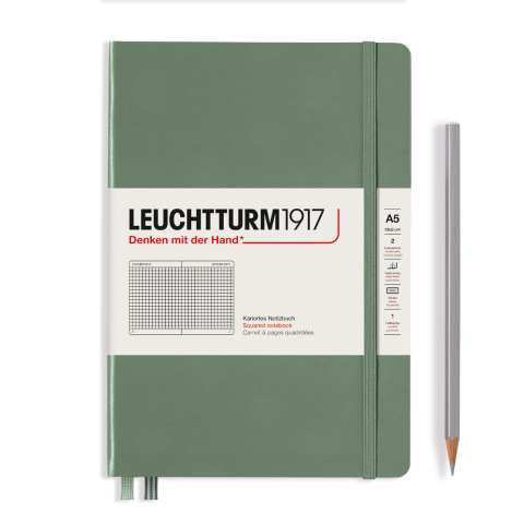 Rechizite Școlare - Caiet a5 aritmetica coperta rigida olive leuchtturm