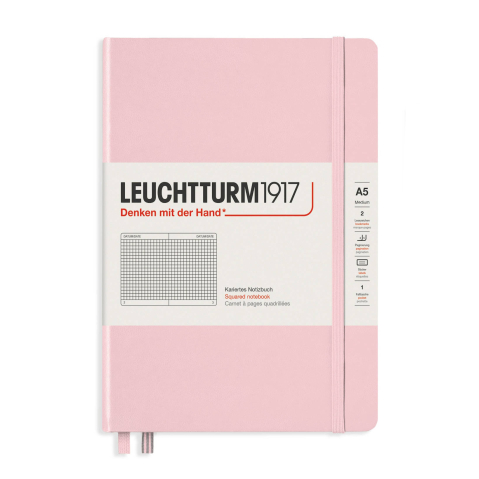 Rechizite Școlare - Caiet a5 aritmetica coperta rigida roz pastel leuchtturm