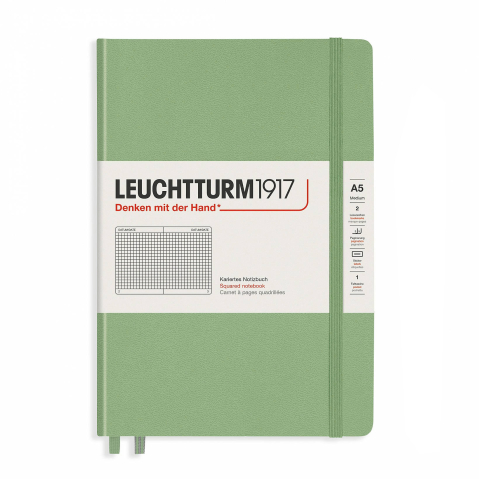 Rechizite Școlare - Caiet a5 aritmetica coperta rigida vernil pastel leuchtturm