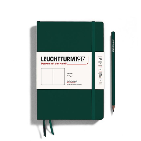 Rechizite Școlare - Caiet a5 velin coperta flexibila verde padure leuchtturm