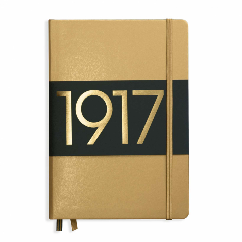 Rechizite Școlare - Caiet a5 velin coperta rigida auriu leuchtturm
