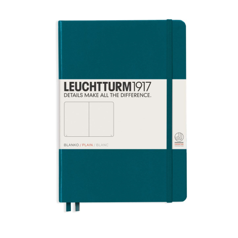 Rechizite Școlare - Caiet a5 velin coperta rigida verde pacific leuchtturm