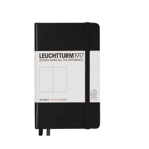 Rechizite Școlare - Caiet a6 velin coperta rigida negru leuchtturm