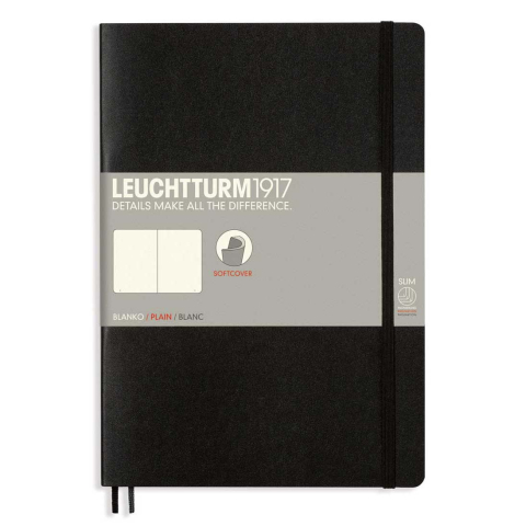 Rechizite Școlare - Caiet b5 dictando coperta flexibila negru leuchtturm