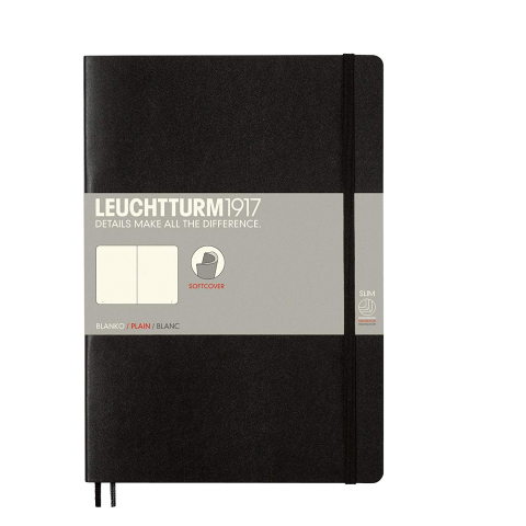 Rechizite Școlare - Caiet b5 velin coperta flexibila negru leuchtturm