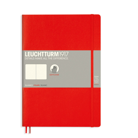 Rechizite Școlare - Caiet b5 velin coperta flexibila rosu leuchtturm