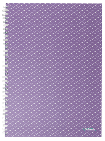 Rechizite Școlare - Caiet birou spira a4 80 file dictando lavanda coperta carton colour'breeze esselte