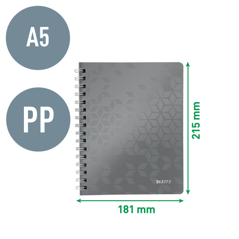 Caiet birou spira a5 aritmetica mov coperta pp wow leitz [1]
