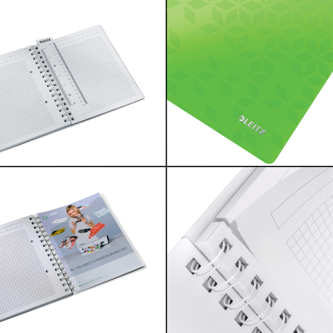Caiet birou spira a5 aritmetica verde coperta pp wow leitz [4]