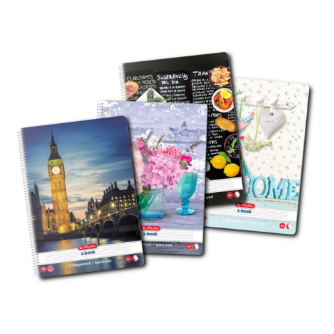 Rechizite Școlare - Caiet cu spirala A4 Herlitz X.Book Enjoy Life, 100 file, dictando, 70g/mp, 9484790