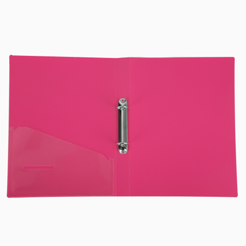 Caiet mecanic a4 2 inele 25/30 mm coperta flexibila cu buzunar culori neon deli [2]