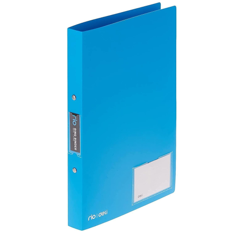 Organizare, arhivare, prezentare - Caiet mecanic a4 2 inele 25/30 mm coperta flexibila cu buzunar culori neon deli