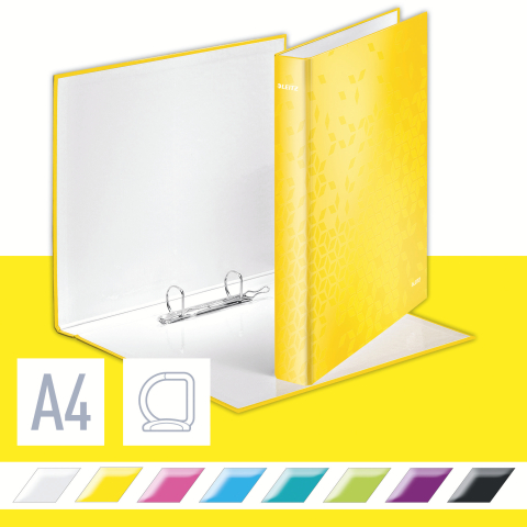 Caiet mecanic a4 2 inele 25mm/40mm galben wow leitz [2]