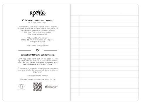Caiet scoala, Puf și liniște, A5, 48 file, 80g, Dictando [1]