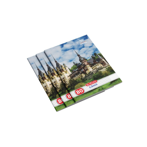 Caiet scolar A4 Herlitz X.Book Romania, 80 file, matematica, colturi rotunjite, 70g/mp, 9481030 [2]