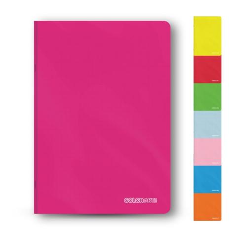 Caiete - Caiet scolar A5 Colorarte, 48 file, matematica, colturi rotunjite, coperta plastic 230microni, 70g/mp