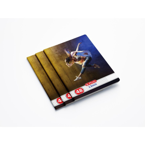 Caiet scolar A5 Herlitz X.Book Dance, 48 file, matematica, colturi rotunjite, 70g/mp, 9480770 [3]