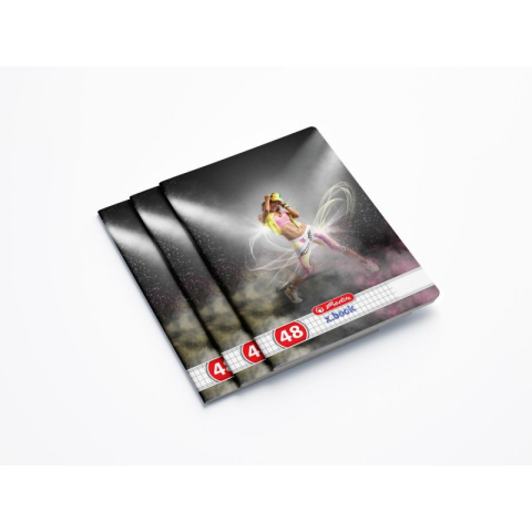 Caiet scolar A5 Herlitz X.Book Dance, 48 file, matematica, colturi rotunjite, 70g/mp, 9480770 [2]