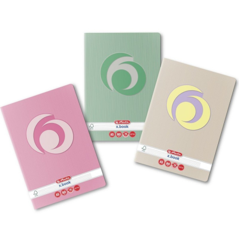Rechizite Școlare - Caiet scolar A5 Herlitz X.Book Rainbow, 80 file, dictando, colturi rotunjite, 70g/mp, 9480790