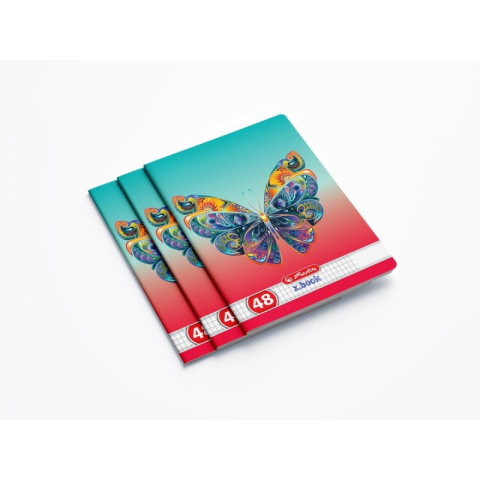 Caiet scolar A5 Herlitz X.Book Zentangle, 48 file, matematica, colturi rotunjite, 70g/mp, 9484290 [3]