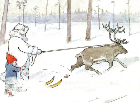 Calatoria lui Olle pe schiuri. de Elsa Beskow [1]