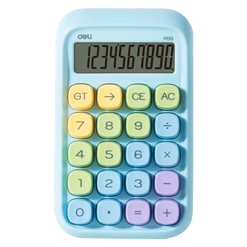 Birotică și Papetărie - Calculator birou 10dig taste multicolore albastru deli