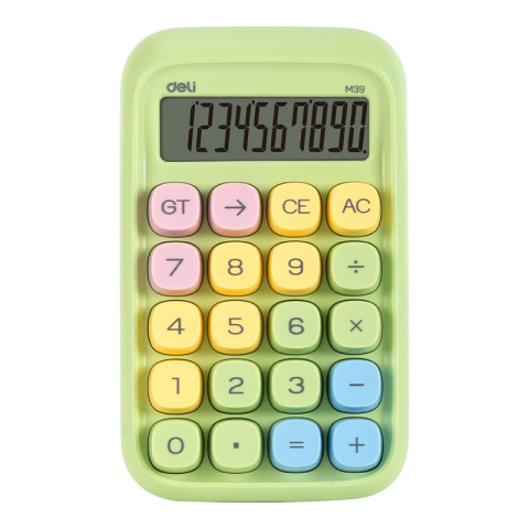 Birotică și Papetărie - Calculator birou 10dig taste multicolore verde deli