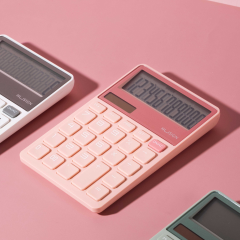 Calculator birou 12 dig roz deschis nusign deli [2]