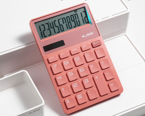 Calculator birou 12 dig roz intens nusign deli [3]