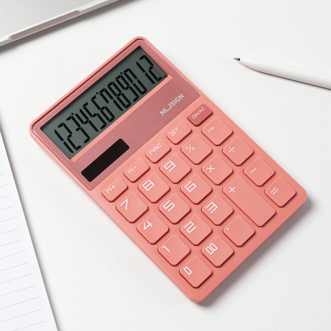 Calculator birou 12 dig roz intens nusign deli [1]