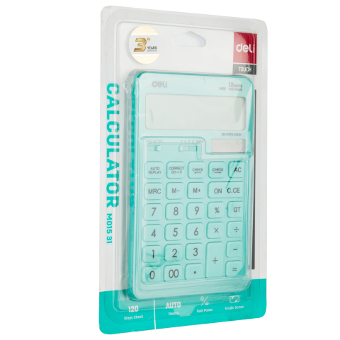 Calculator birou 12dig 1531 bleu pastel deli [4]