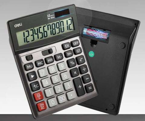 Calculator birou 12dig metal 1654 deli [1]