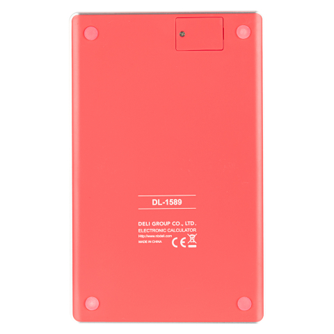 Calculator birou 12dig modern rosu deli [2]