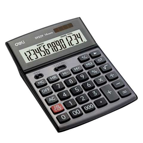 Birotică și Papetărie - Calculator birou 14dig metal 39229 deli