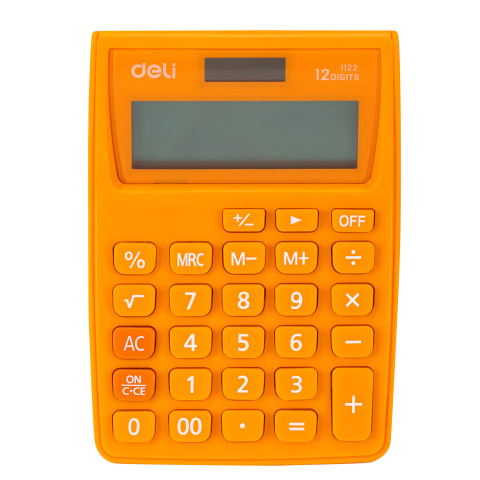 Birotică și Papetărie - Calculator buzunar 12dig alb-portocaliu 1122 deli