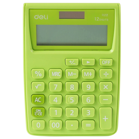 Birotică și Papetărie - Calculator buzunar 12dig alb-verde 1122 deli