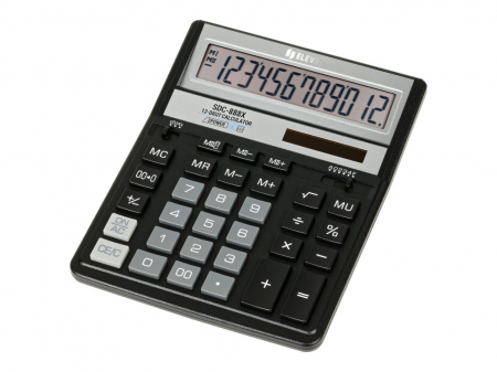 Birotică și Papetărie - Calculator de birou 12 digiti, 203 x 158 x 31 mm, Eleven SDC-888X-BK