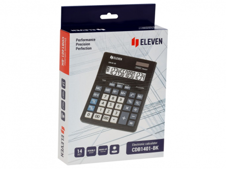 Calculator de birou 14 digiti, 205 x 155 x 35 mm, Eleven CDB1401-BK [5]