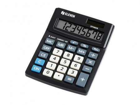 Birotică și Papetărie - Calculator de birou 8 digiti, 137 x 102 x 31 mm, Eleven CMB801-BK