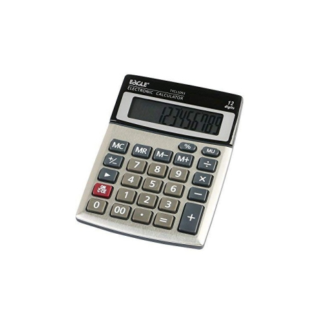 Articole pentru birou - Calculator de birou Eagle TYCL1093RS, 12 digiti, alimentare baterie + solar, ecran inclinat