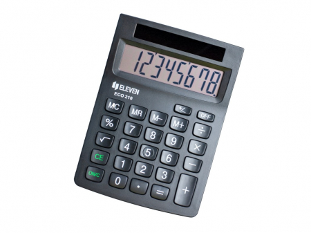Birotică și Papetărie - Calculator de birou ECO 8 digiti, 103,5 x 145,5 x 32,5 mm, Eleven ECO 210