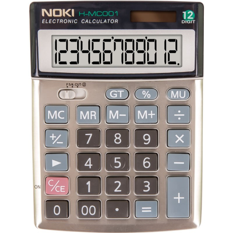 Articole pentru birou - Calculator de birou Noki MC001, 12 digiti, alimentare baterie + solar, ecran inclinat