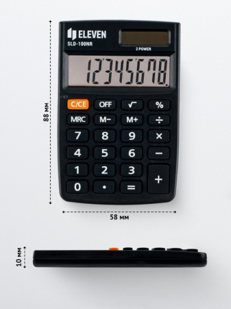 Calculator de buzunar 8 digiti, 88 x 58 x 10 mm, Eleven SLD-100NR [1]
