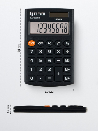 Calculator de buzunar 8 digiti, 98 x 62 x 10 mm, Eleven SLD-200NR [1]