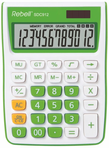 Birotică și Papetărie - Calculator Rebell SDC912 Verde