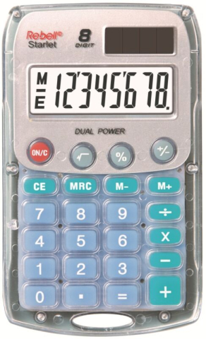Birotică și Papetărie - Calculator Rebell Starlet buzunar 8 dig transparent