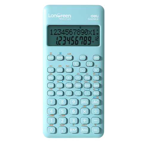 Birotică și Papetărie - Calculator stiintific 12dig 240f bleu longreen plastic reciclat deli